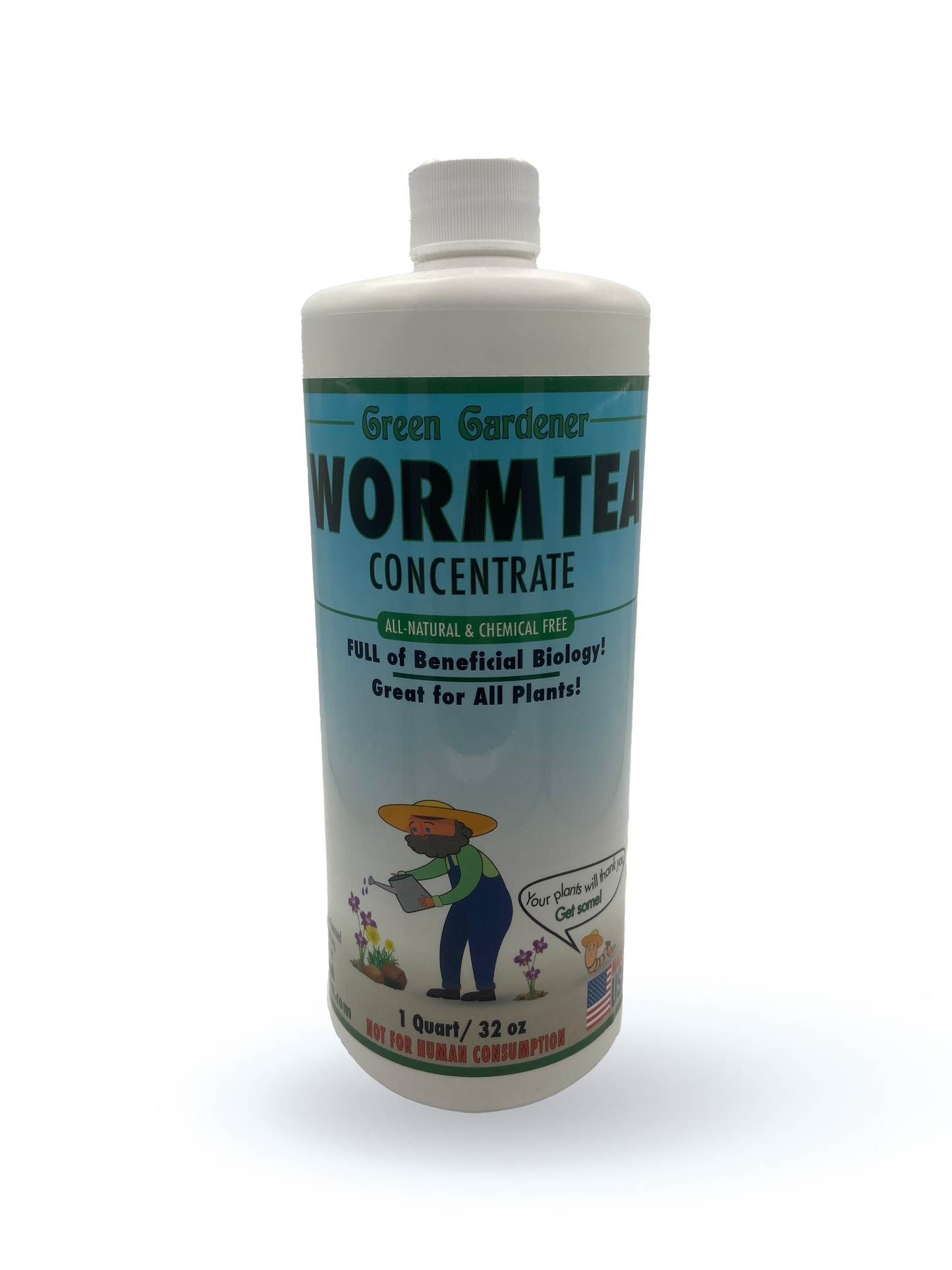 Worm Tea All-Purpose Natural Liquid Probiotic - 1 Quart Bottle of Concentrate Makes +20 Gallons Probiotic Plant Food